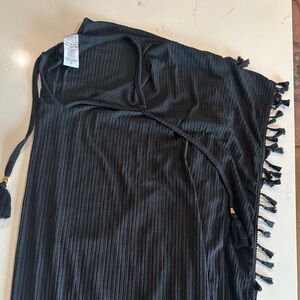Time and Tru Black Swim Coverup